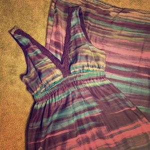 Eyelash Couture Stripe Maxi Dress